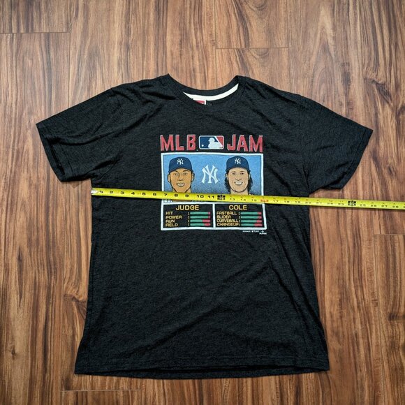 Homage T-Shirt Graphic Tee Mens Large Black Baseball MLB Jam Judge Cole Crewneck - Picture 8 of 10